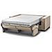 Divano Letto Addolorata, Divano A 3 Posti, 100% Made In Italy, Sofà Soggiorno Con Apertura Girevole, In Tessuto Imbottito, Con Braccioli Slim, Cm 200x95h90, Beige - Foto miniatura 3