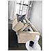 Divano Letto Addolorata, Divano A 3 Posti, 100% Made In Italy, Sofà Soggiorno Con Apertura Girevole, In Tessuto Imbottito, Con Braccioli Slim, Cm 200x95h90, Beige - Foto miniatura 4