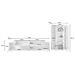 Parete Attrezzata Mirko, Set Salotto Porta Tv, Mobile Soggiorno Multiuso, 100% Made In Italy, Cm 280x45h121, Bianco Lucido E Cemento - Foto miniatura 3