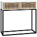 Tavolino Consolle Bianco 80x30x75 Cm Legno Multistrato E Ferro - Foto miniatura 2