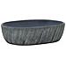 Lavabo Da Appoggio Nero E Grigio Ovale 47x33x13 Cm Ceramica - Foto miniatura 2