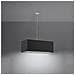 Lampadario Santa Bis 80 Nero Sl. 0780 - Minimalista Lampadari Nero 120x80x30 Cm - Foto miniatura 3