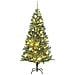 Albero Di Natale Artificiale Con 300 Led Palline E Neve 210 Cm - Foto miniatura 1