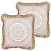 Set Di 2 Cuscini Geranium 45 X 45 Cm Beige Trama Orientale - Foto miniatura 9