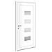 Porta Ingresso Bianca 100x210 Cm In Alluminio E Pvc - Foto miniatura 3
