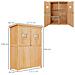 Casetta da Giardino Legno con Porta Doppia, Mensole e Finestre, 127.5x50x164cm - Foto miniatura 3