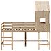 Letto Soppalco con Scala e Tetto 80x200 cm Legno Massello Pino - Foto miniatura 2