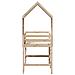 Letto Soppalco con Scala e Tetto 80x200 cm Legno Massello Pino - Foto miniatura 5