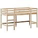Letto Soppalco con Scala e Tetto 80x200 cm Legno Massello Pino - Foto miniatura 6