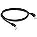 Cavo di rete RJ45 Cat. 6A S /FTP da 45° angolato verso il basso 1 m nero - Foto miniatura 1