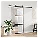 Porta Scorrevole Set Ferramenta Nera 76x205 cm Vetro Temperato - Foto miniatura 8