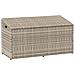 Baule da Giardino Grigio Chiaro 110x50x58 cm in Polyrattan - Foto miniatura 1