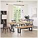 Panca Pranzo Noain Gambe A Forma U 180x40x45 Cm Legno Massello - Foto miniatura 2