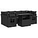 Set Divani Da Giardino Con Cuscini 7pz Nero Polyrattan - Foto miniatura 2