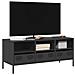 Mobile Tv Nero 101,5x39x43,5 Cm In Acciaio Laminato A Freddo - Foto miniatura 1