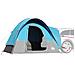Tenda da Campeggio per Auto per 4 Persone Blu Impermeabile - Foto miniatura 1