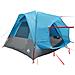 Tenda da Campeggio per Auto per 4 Persone Blu Impermeabile - Foto miniatura 4