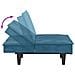 Divano Letto con Portabicchieri in Velluto Blu - Foto miniatura 9