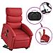 Poltrona Alzapersona Reclinabile Massaggio Rosso in Similpelle - Foto miniatura 5