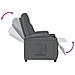 Poltrona Reclinabile Antracite in Similpelle - Foto miniatura 6