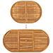 Set da Pranzo da Giardino  in Legno Massello Teak a 7 Pezzi, Sedia da Giardino impilabile  2 pcs in Legno Massello Teak, Sedia da Giardino impilabile  4 pcs in Legno Massello Teak - Foto miniatura 8