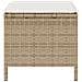 Set da Pranzo da Giardino 3 Pezzi con Cuscini Beige in Rattan e Acacia - Foto miniatura 8