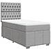 Giroletto a Molle con Materasso Grigio Chiaro 90x190 cm Tessuto - Foto miniatura 3
