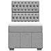 Giroletto a Molle con Materasso Grigio Chiaro 90x190 cm Tessuto - Foto miniatura 6