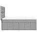 Giroletto a Molle con Materasso Grigio Chiaro 90x190 cm Tessuto - Foto miniatura 7