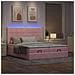 Struttura Letto Pouf con Materassi Rosa 180x200 cm Velluto - Foto miniatura 3