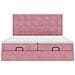 Struttura Letto Pouf con Materassi Rosa 180x200 cm Velluto - Foto miniatura 8