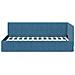 Cornice del letto ad angolo Blu 100 x 200 cm Velluto - Foto miniatura 5