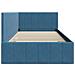 Cornice del letto ad angolo Blu 100 x 200 cm Velluto - Foto miniatura 6