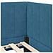 Cornice del letto ad angolo Blu 100 x 200 cm Velluto - Foto miniatura 8