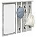 Appendiabiti a muro con specchio Grigio cemento 84 x 10 x 80 cm - Foto miniatura 3