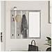 Appendiabiti a muro con specchio Grigio cemento 84 x 10 x 80 cm - Foto miniatura 4