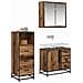 Set di mobili per il bagno con cassetto 3 pcs Legno vecchio - Foto miniatura 3