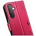 Custodia A Portafoglio Per Galaxy A26 Premium Design Fiori Farfalla, Rosso - Foto miniatura 2