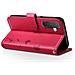 Custodia A Portafoglio Per Galaxy A26 Premium Design Fiori Farfalla, Rosso - Foto miniatura 4