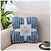 Coperta In Pile Di Flanella Blu Fumo A Coste Da 3 Cm - 180x200 Cm Con Cartoncino A Nastro - Foto miniatura 2