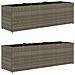 Fioriere da Giardino con 3 Vasi Grigie 105x30x32 cm Polyrattan - Foto miniatura 1