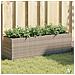 Fioriere da Giardino con 3 Vasi Grigie 105x30x32 cm Polyrattan - Foto miniatura 2