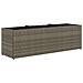 Fioriere da Giardino con 3 Vasi Grigie 105x30x32 cm Polyrattan - Foto miniatura 5