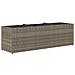 Fioriere da Giardino con 3 Vasi Grigie 105x30x32 cm Polyrattan - Foto miniatura 8