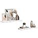 Scaffale da parete 2 pcs Marmo Bianco 80 x 23,5 x 4 cm - Foto miniatura 3