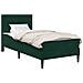 Struttura letto con materasso Verde Scuro 90 x 200 cm Velluto - Foto miniatura 1