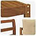 Set di divani da esterno con cuscino 4 pcs Naturale e Beige - Foto miniatura 5