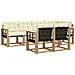 Set di divani da esterno con cuscino 7 pcs Bianco e Crema - Foto miniatura 1