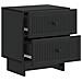 Armadio da Notte con cassetto 2 pcs Nero 43 x 34,5 x 47,5 cm - Foto miniatura 4