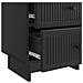 Armadio da Notte con cassetto 2 pcs Nero 43 x 34,5 x 47,5 cm - Foto miniatura 9